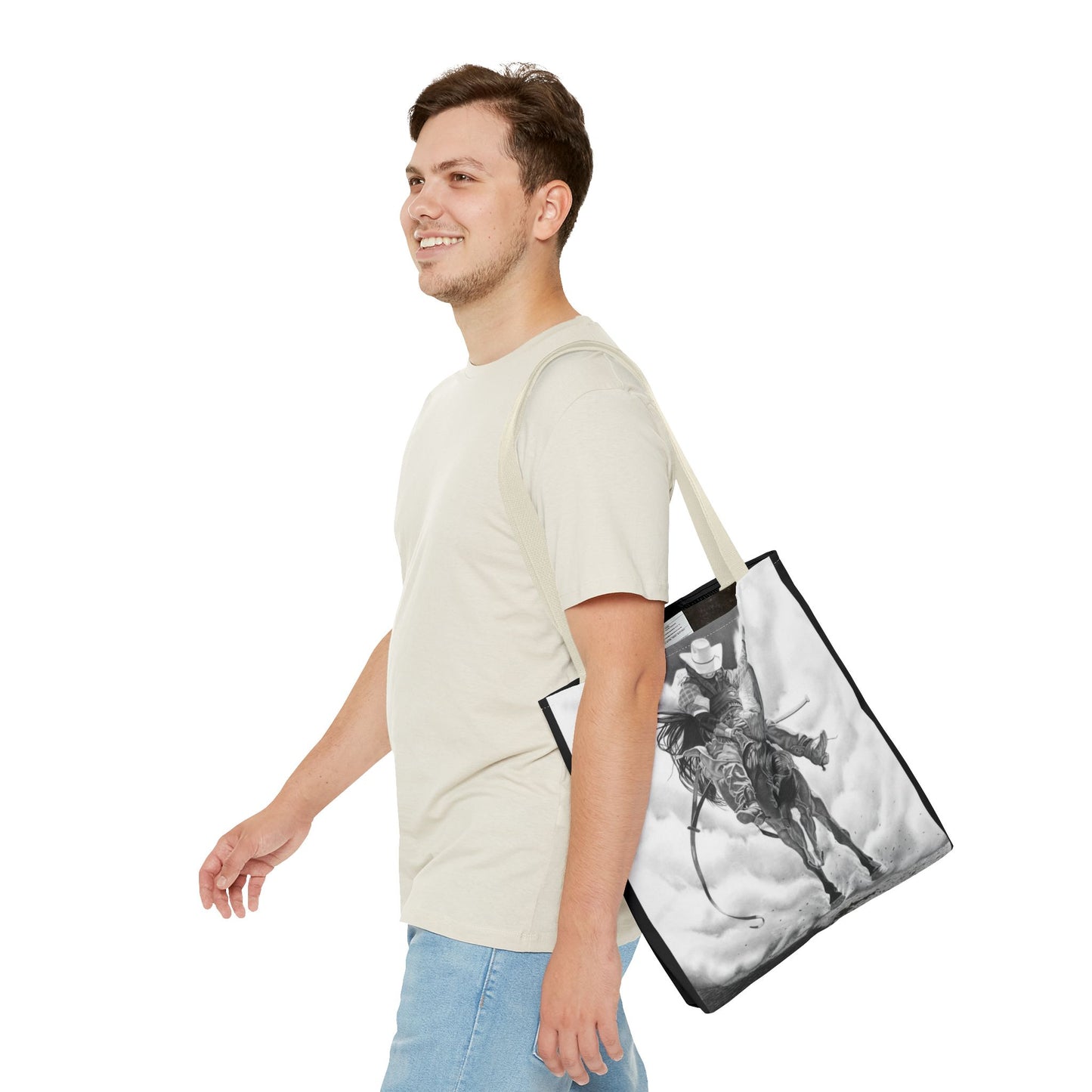 "Storm a Brewing"  Tote Bag, Western Style Shopping Tote, Equestrian Gift, Farmhouse Decor, Horse Lover Accessory