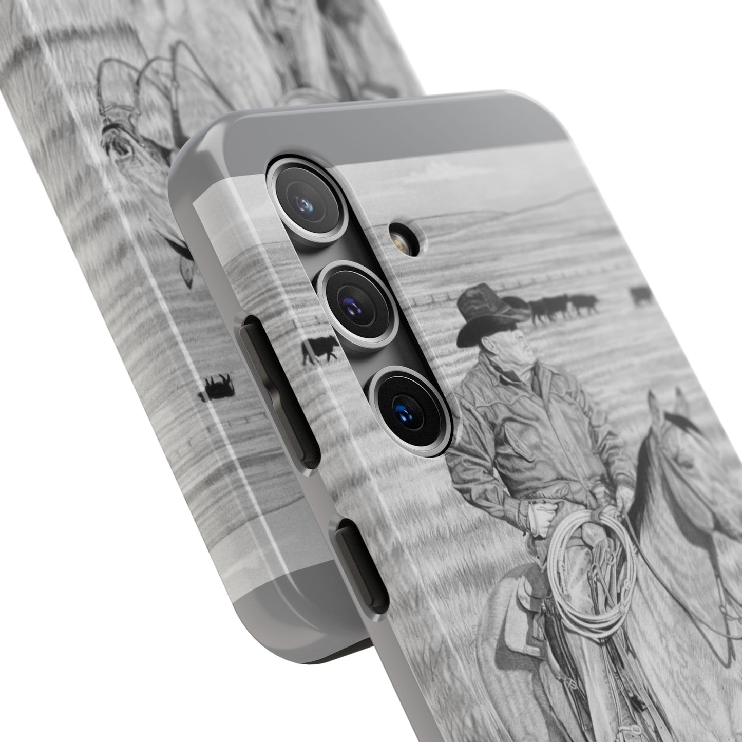 "The Passing Storm" Western Rodeo Phone Cases, Cowboy Design, Tough Protection, Gift for Him, Ranch Decor, Durable Style
