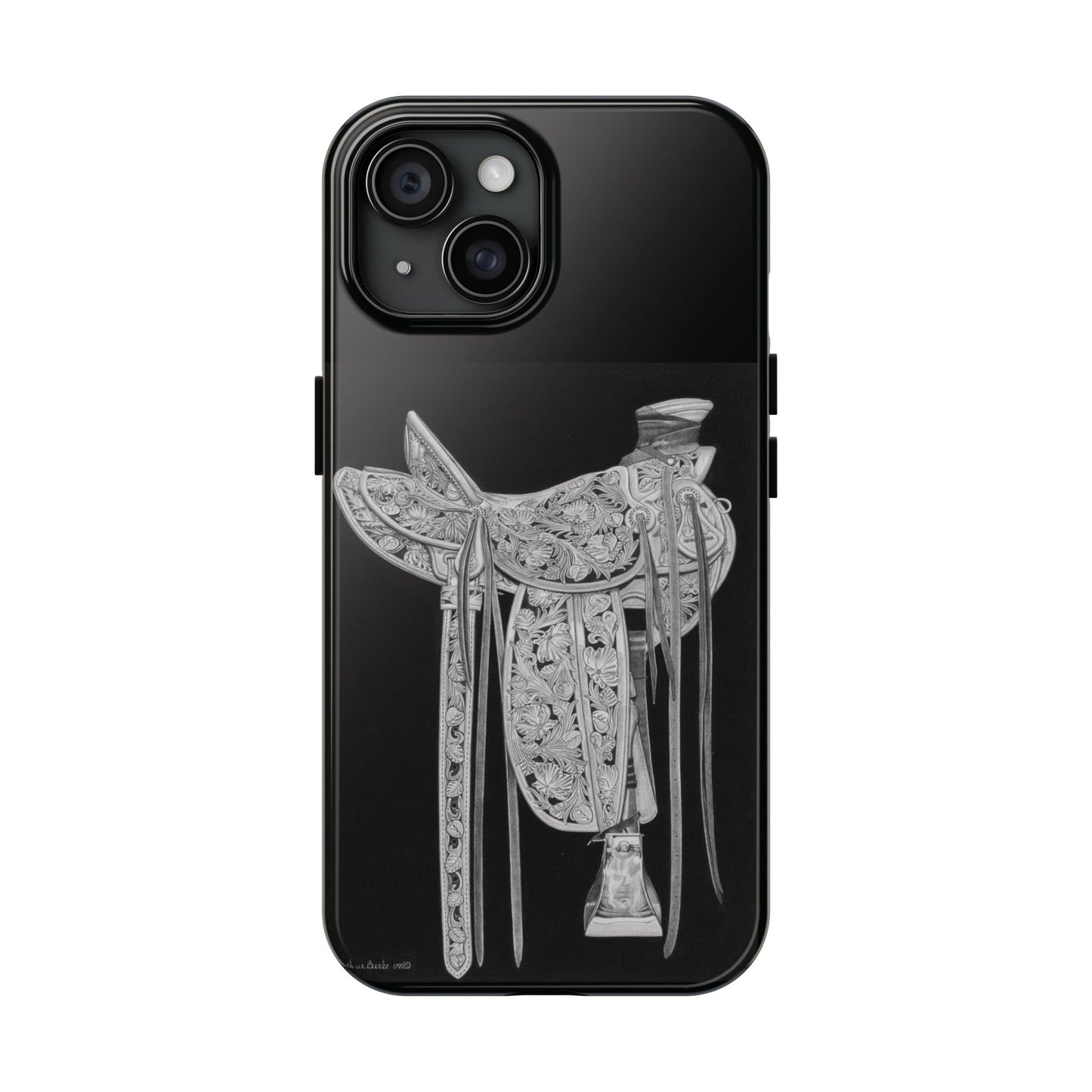 "New Saddle" Western Rodeo Phone Cases, Cowboy Design, Tough Protection, Gift for Him, Ranch Decor, Durable Style