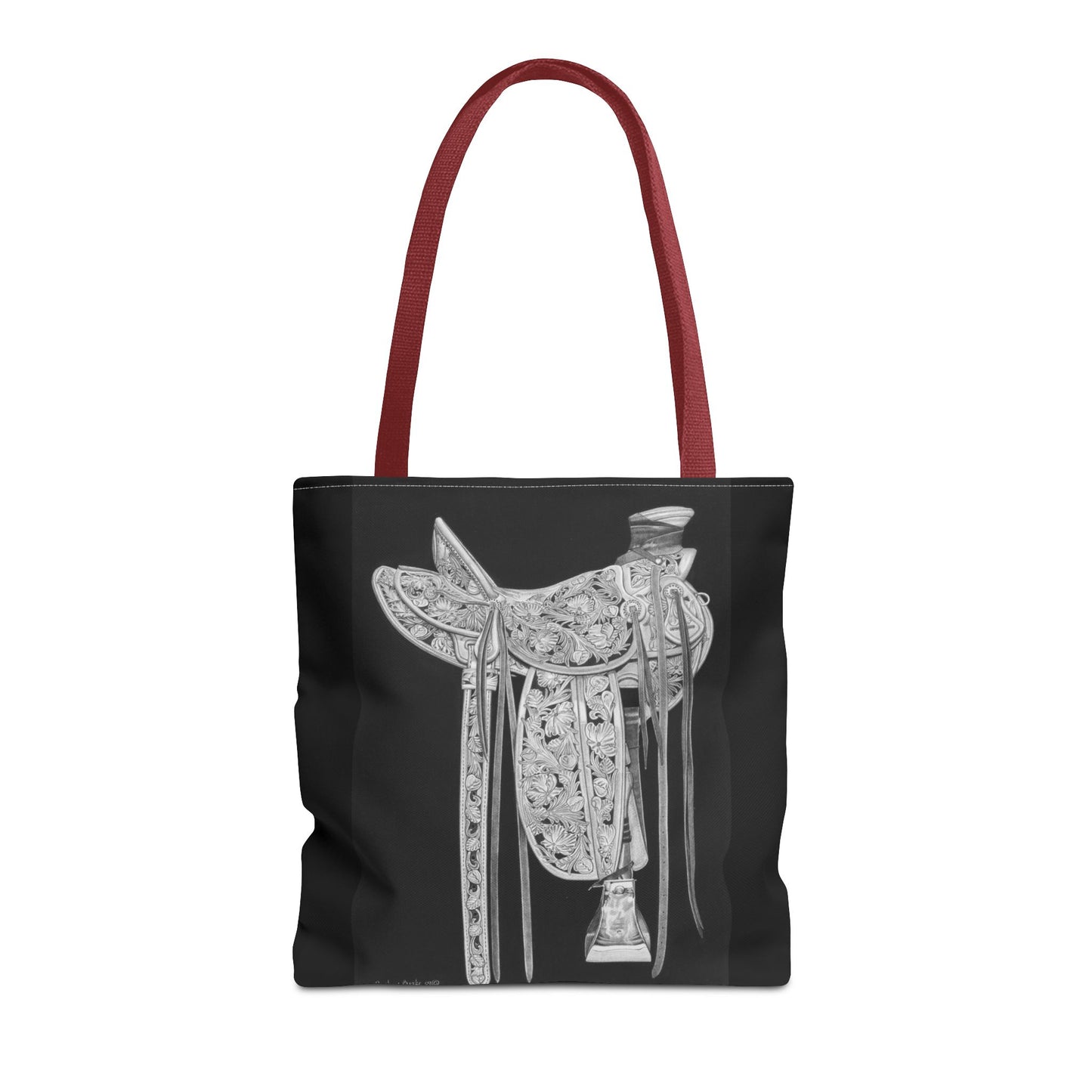 "New Saddle "  Western Style Shopping Tote, Equestrian Gift, Farmhouse Decor, Horse Lover Accessory