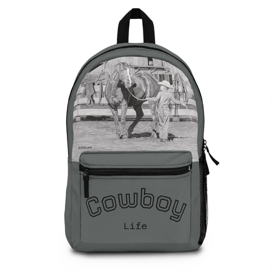 "Tall task for a little Caoboy" Backpack, Western Style Bag, Rodeo Gear, Equestrian Pack, Gift for Cowgirls and Cowboys, Outdoor Adventure