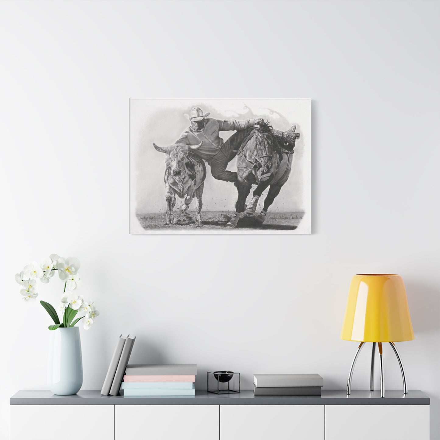 western art on canvas, home decor, farmhouse