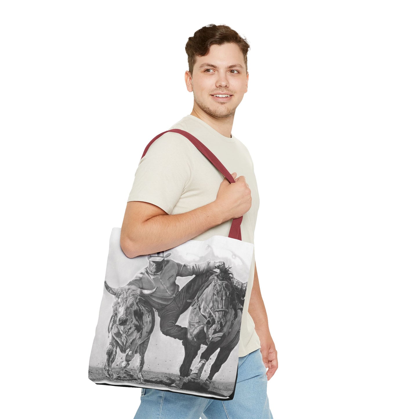 "Cowboy Life #1 " Tote Bag, Western Style Shopping Tote, Equestrian Gift, Farmhouse Decor, Horse Lover Accessory