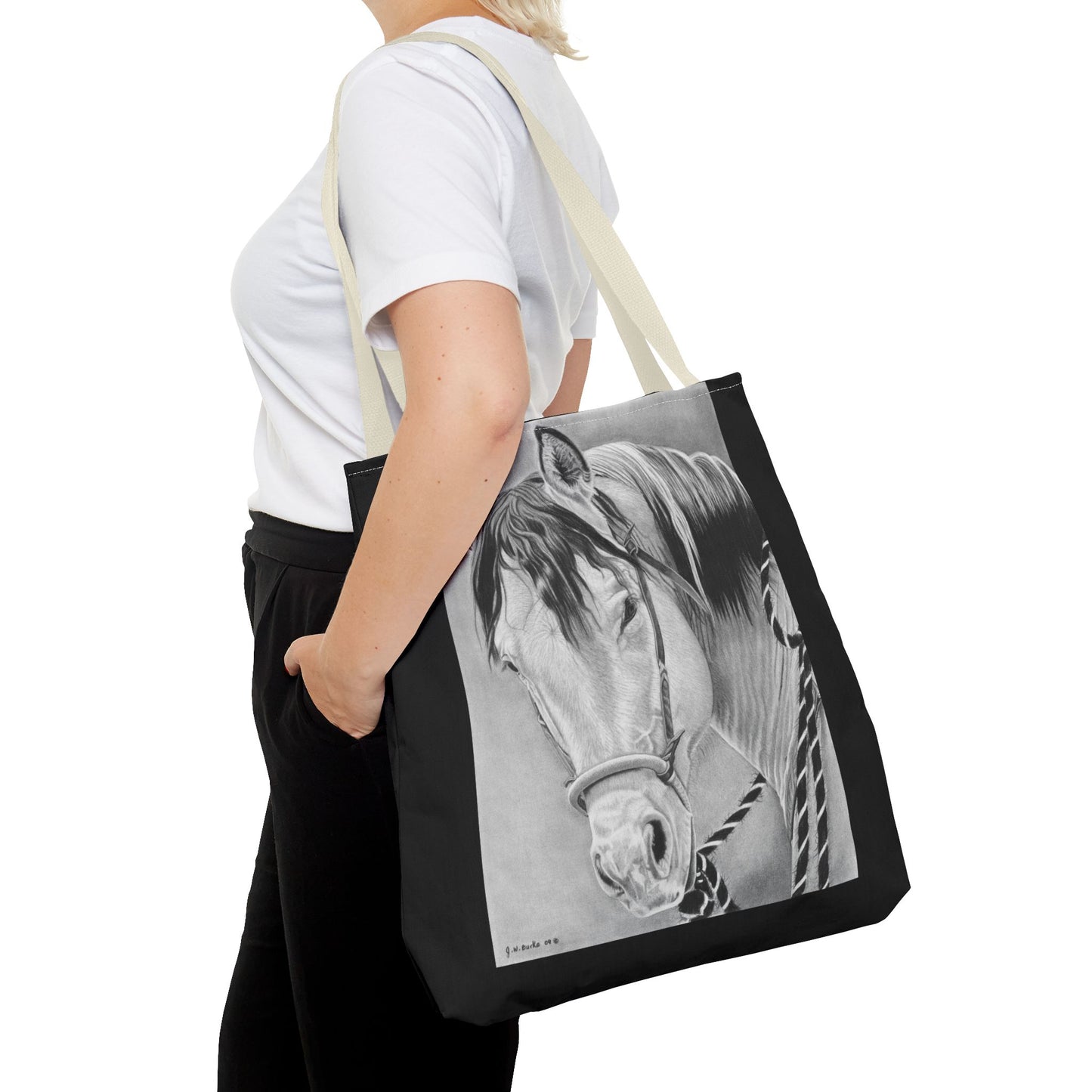 "Watcha lookin At"  Tote Bag, Western Style Shopping Tote, Equestrian Gift, Farmhouse Decor, Horse Lover Accessory