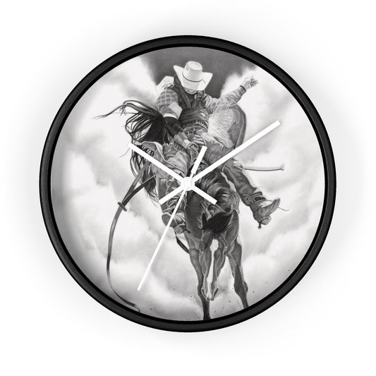 Storm  a Brewing Cowboy Wall Clock - Vintage Farmhouse Decor, Western Theme Timepiece, Country Home Accent, Horse Lover Gift, Unique Wall Art