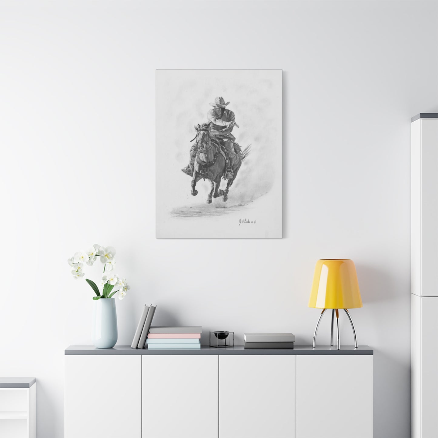 "Bandit " Western art on canvas