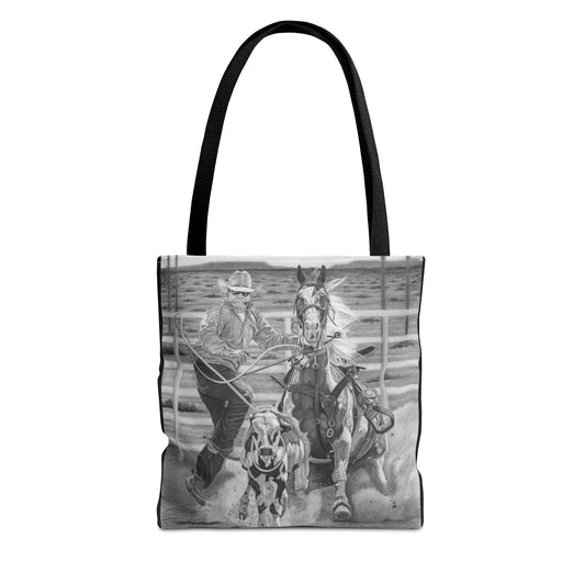 "Stone Cold Throw" Western Art Tote Bag