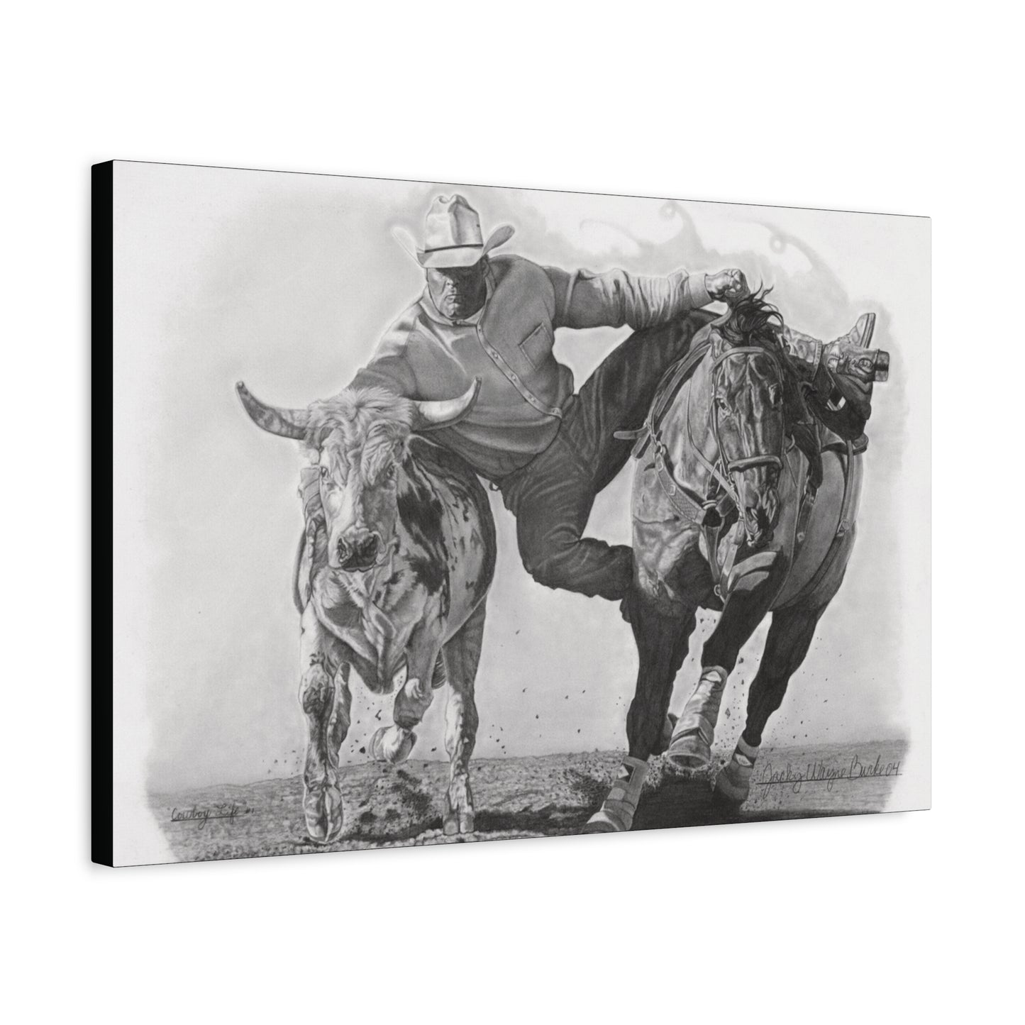 "Cowboy Life # 1 " western art on canvas.
