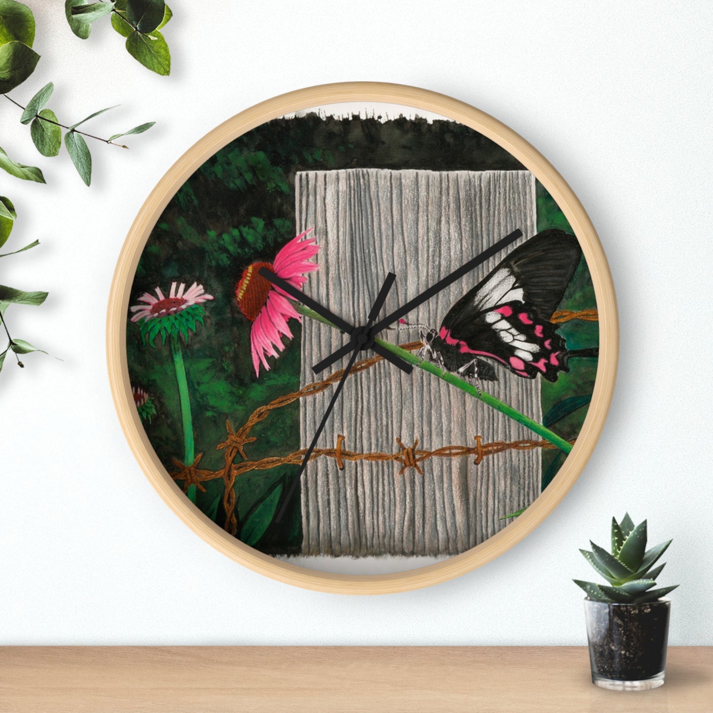 Wall Clock - Vintage Farmhouse Decor, Western Theme Timepiece, Country Home Accent, Horse Lover Gift, Unique Wall Art