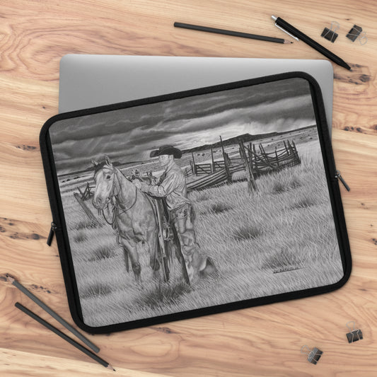 Laptop Sleeve, Western Cowpoke Case, Unique Gift for Ranch Lovers, Rodeo Accessories, Durable Tech Cover