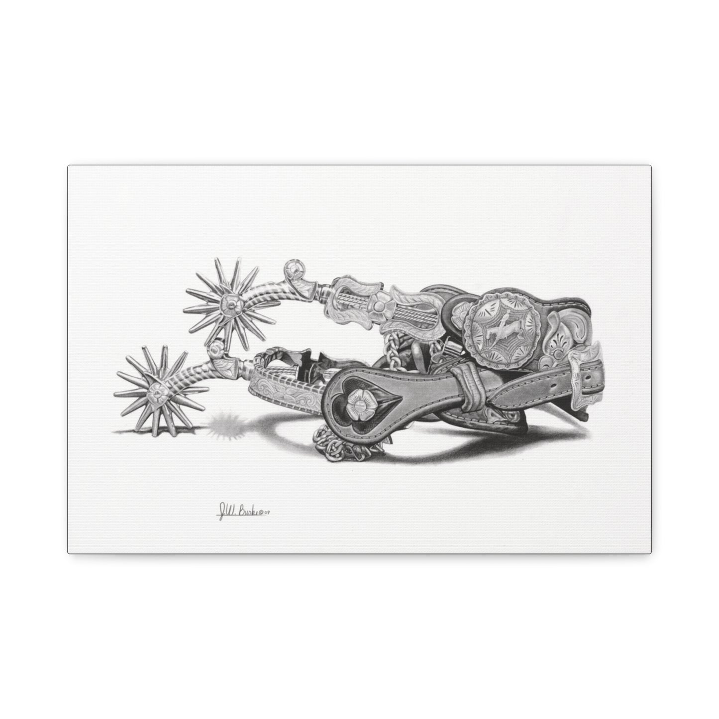 "Spurs " western art on canvas