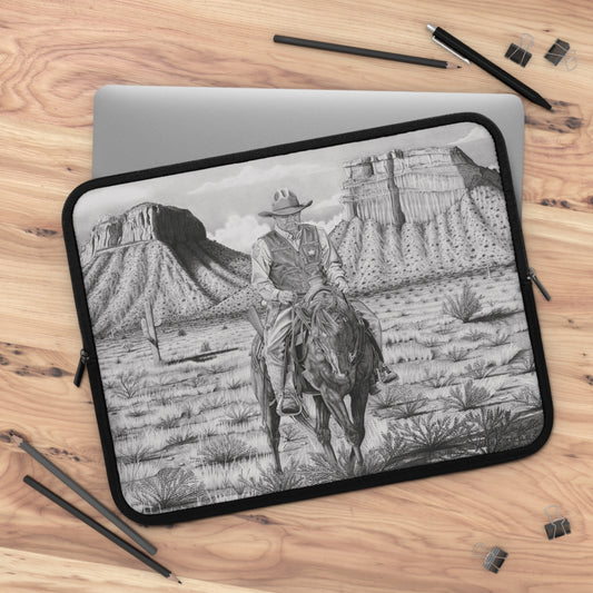 Laptop Sleeve, Western Cowpoke Case, Unique Gift for Ranch Lovers, Rodeo Accessories, Durable Tech Cover