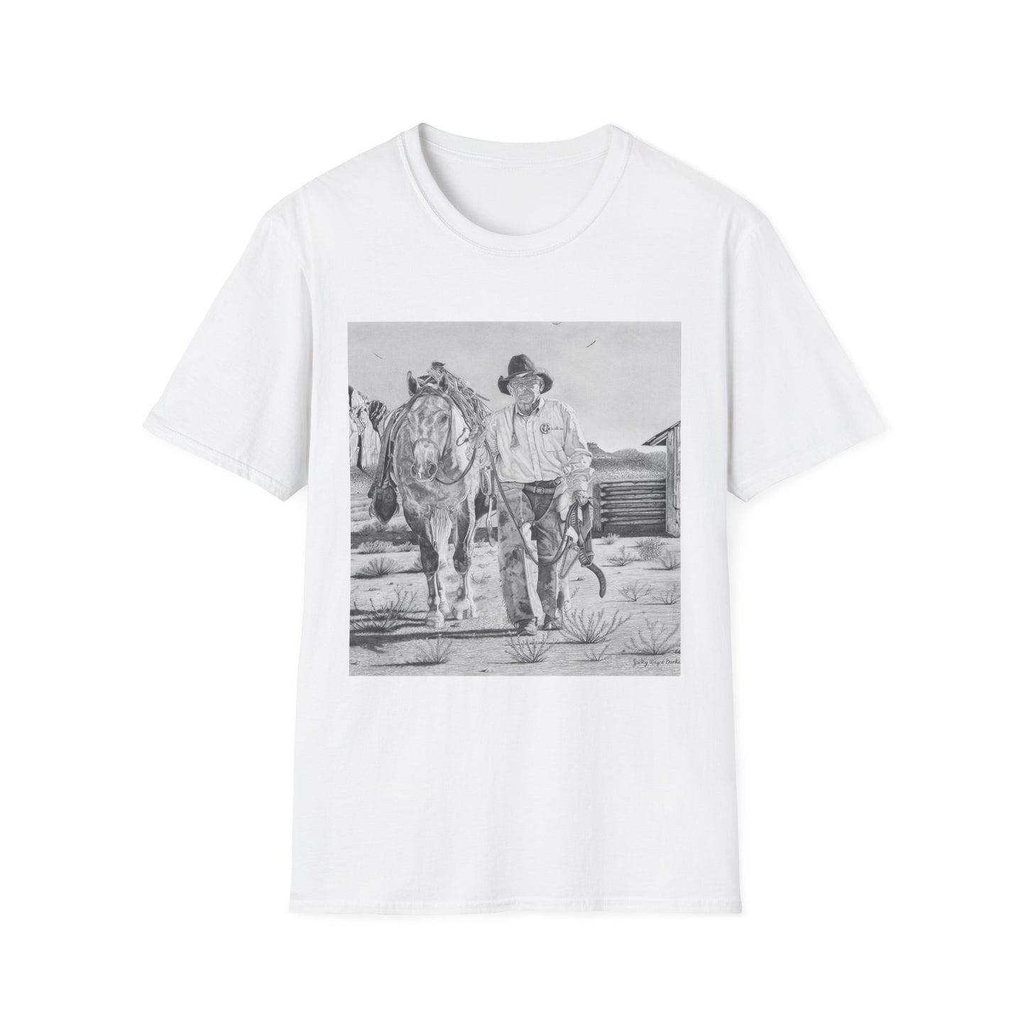 "On The Trail of Outlaw"  Western Art T-Shirt