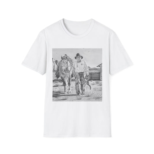 "On The Trail of Outlaw"  Western Art T-Shirt