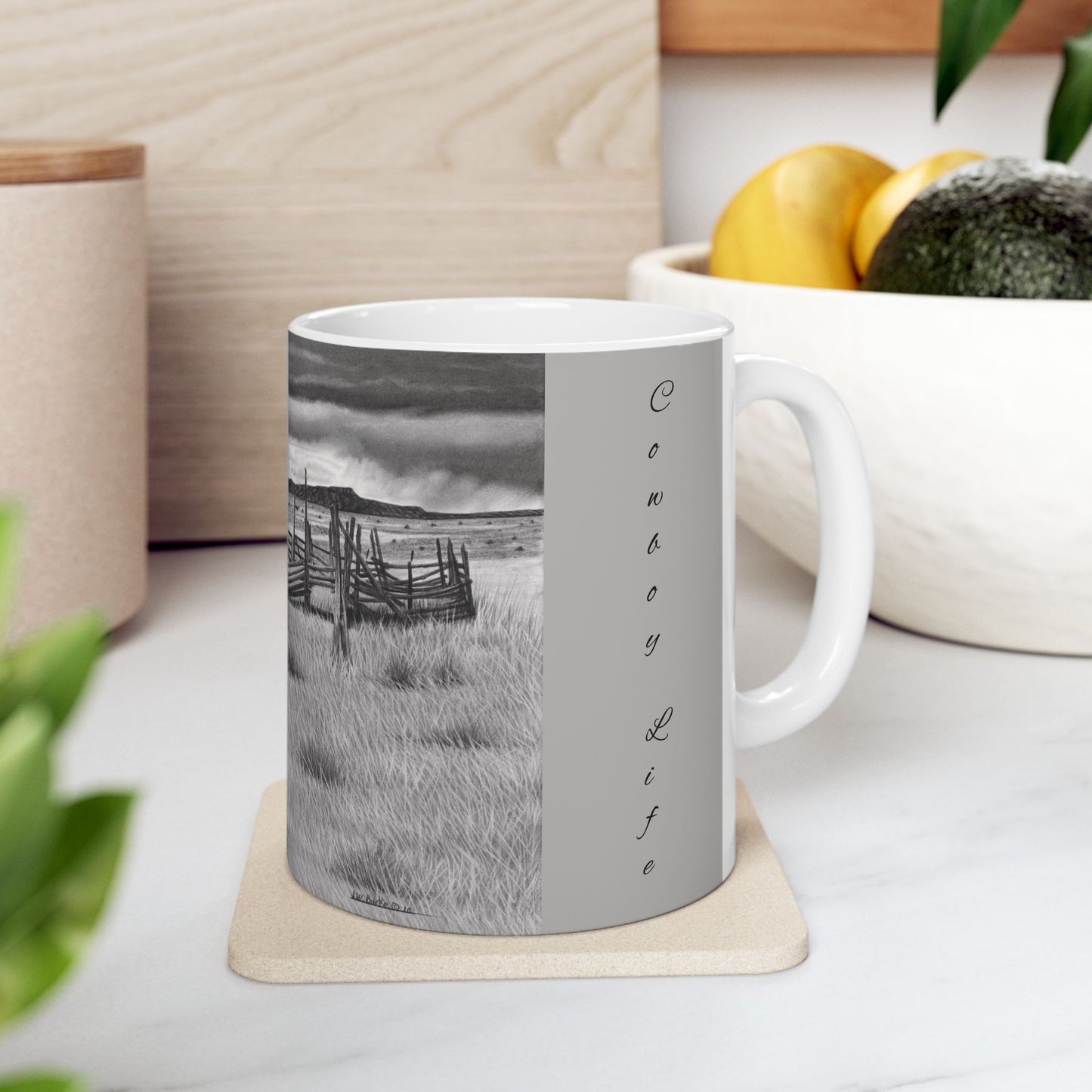Coffe Mug, Cowboy Decorative Coffee Cup, Horseback Riding Gift, Country Home Decor, Equestrian Tea Mug