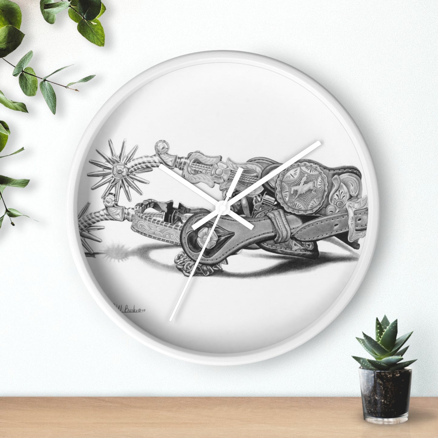 Wall Clock, Vintage Farmhouse Decor, Western Theme Timepiece, Country Home Accent, Horse Lover Gift, Unique Wall Art
