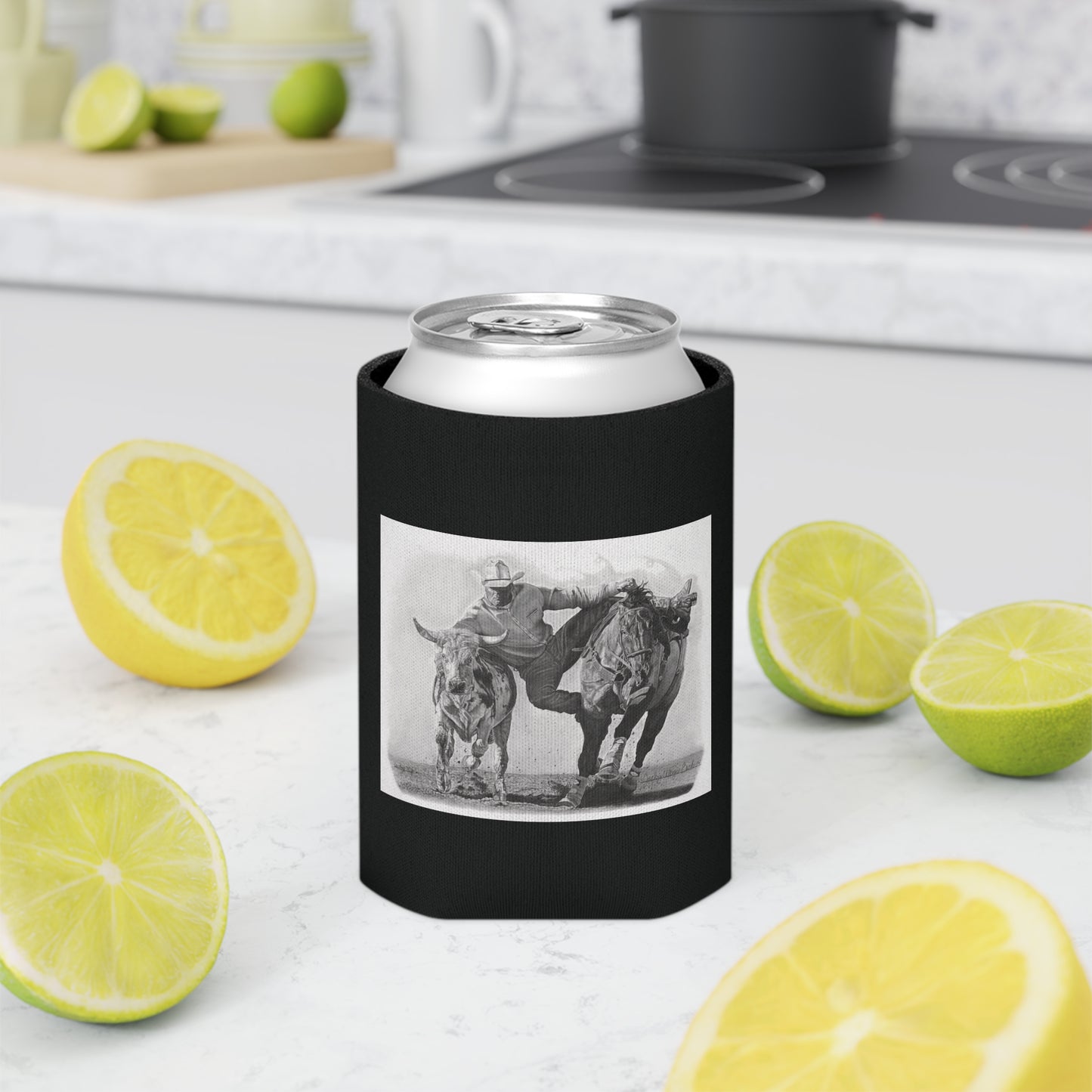 Can Cooler, Western Beverage Sleeve, Outdoor Party Gear, Country-Themed Drink Holder, Ideal for BBQs & Tailgates