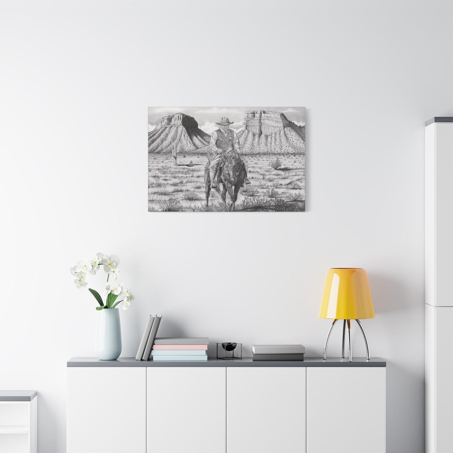 western art on canvas, home decor, farmhouse