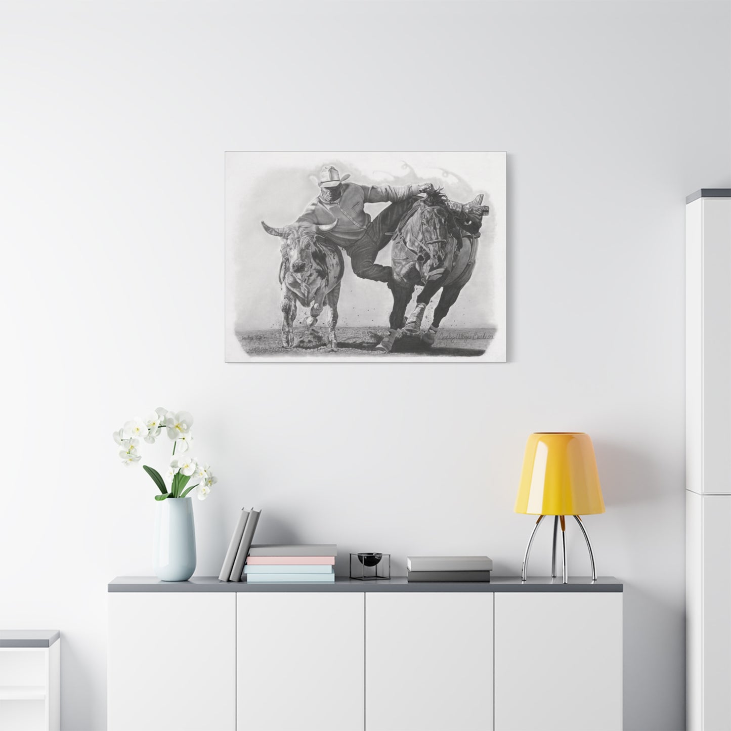 western art on canvas, home decor, farmhouse