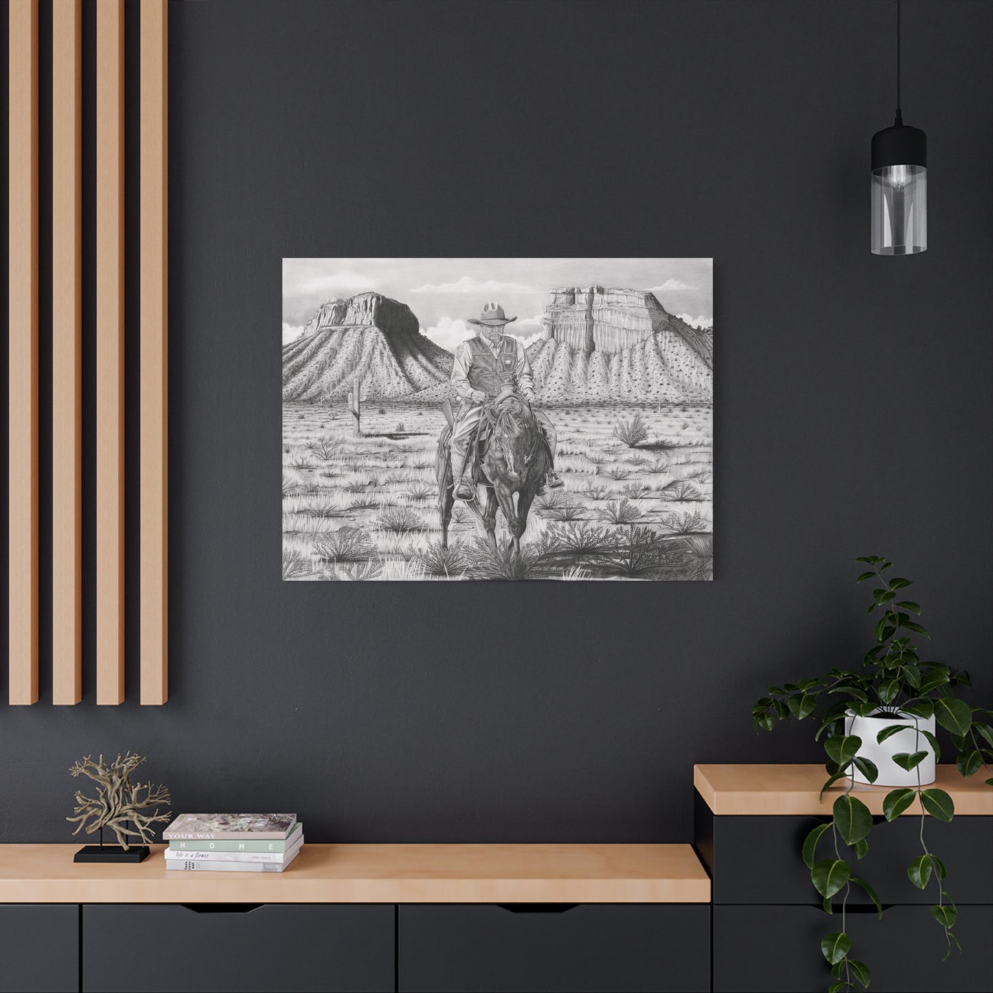 western art on canvas, home decor, farmhouse