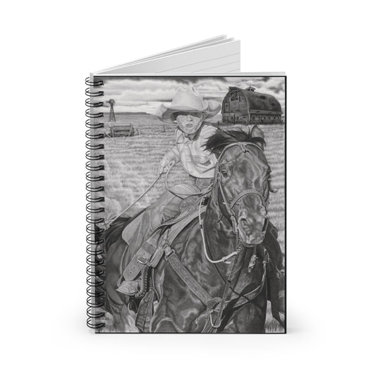 "The Real Billy The Kid " Espiral Notebook , Journal for Equestrian Lovers, Western Art Gift, Cowpoke Writing Pad, [...]