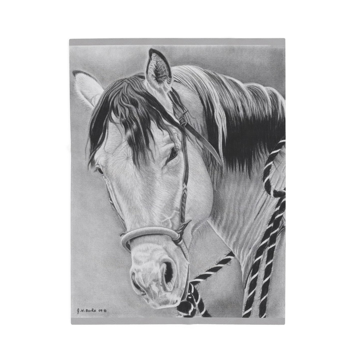Velveteen Plush Blanket | Western Decor, Gift for Horse Lovers, Camping Blanket, Soft Throw, Farmhouse Style