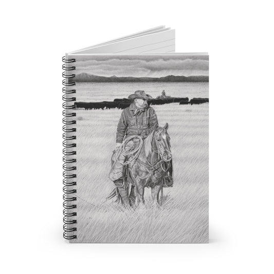 "The Passing Storm " Espiral Notebook - Capturing the Spirit of the West, Journal for Equestrian Lovers, Western Art Gift, Cowpoke Writing Pad, [...]