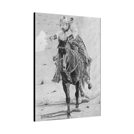 "Wild Bill Rides Again"  western art on canvas