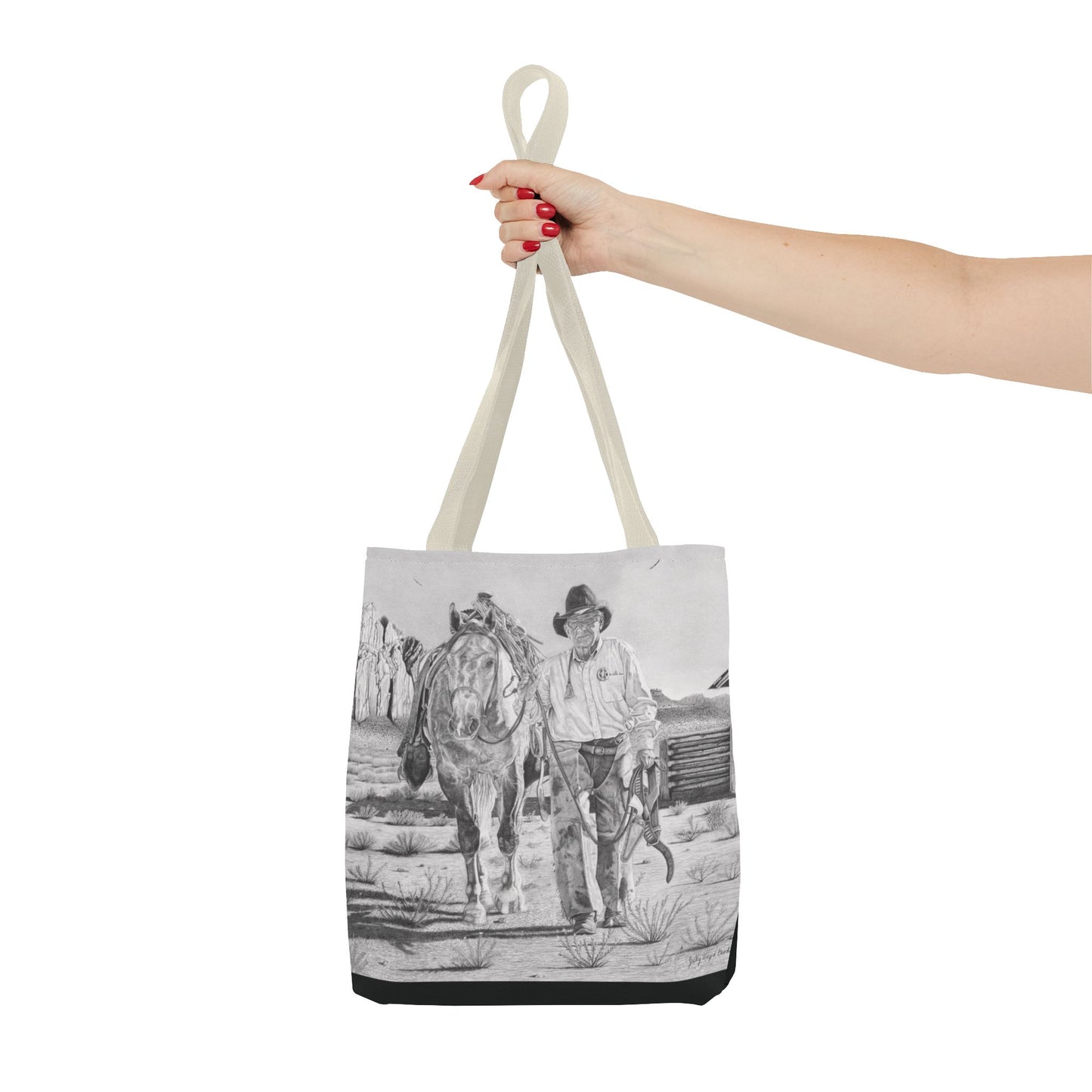 "On The Trail of Outlaw" Western Art Tote Bag