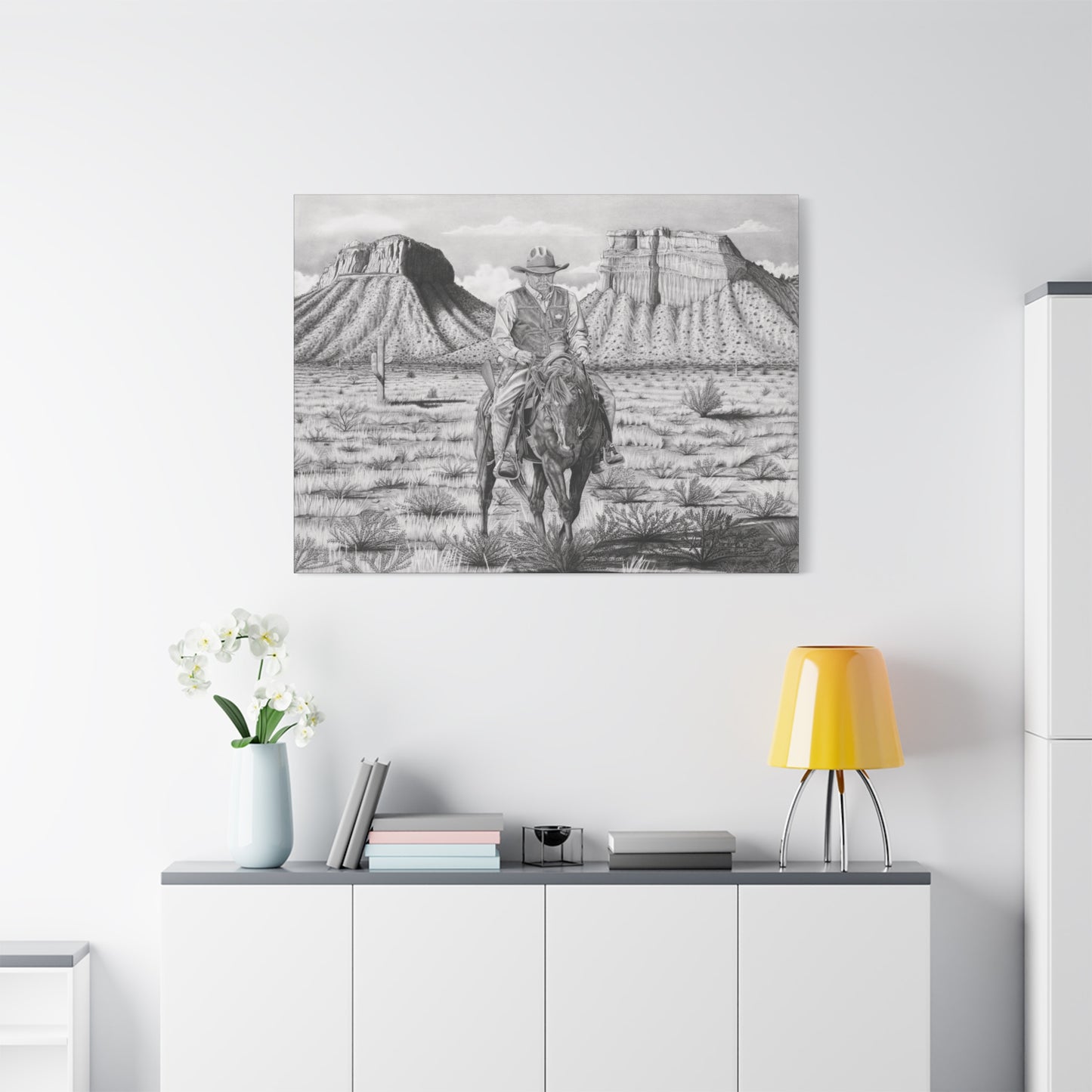 western art on canvas, home decor, farmhouse