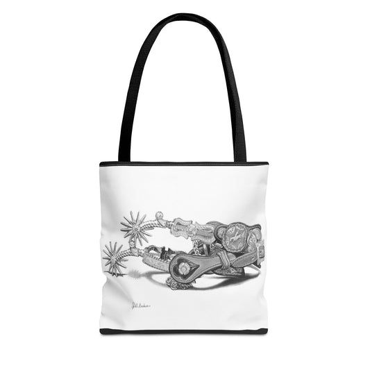 "Spurs"  Tote Bag, Western Style Shopping Tote, Equestrian Gift, Farmhouse Decor, Horse Lover Accessory