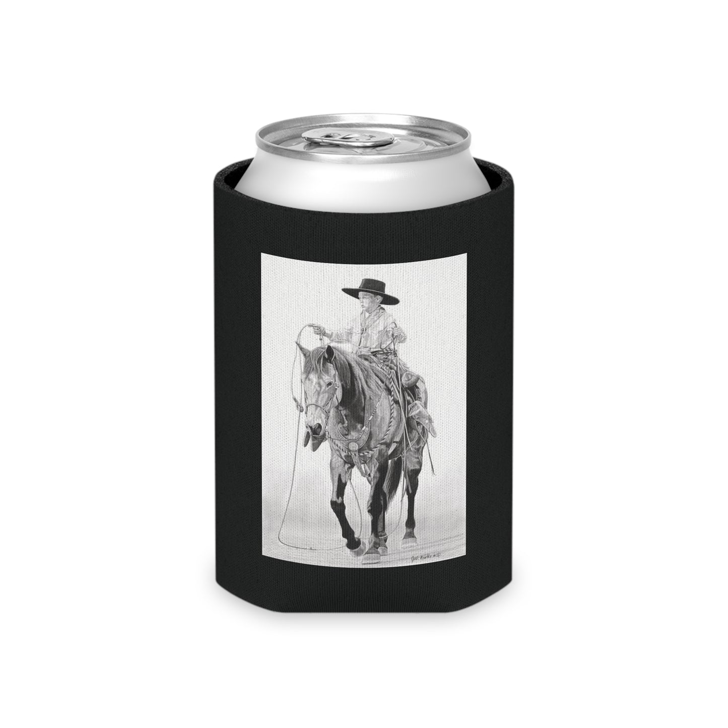 'Young Cowboy'  Rustic Cowboy Can Cooler, Western Beverage Sleeve, Outdoor Party Gear, Country-Themed Drink Holder, Ideal for BBQs & Tailgates