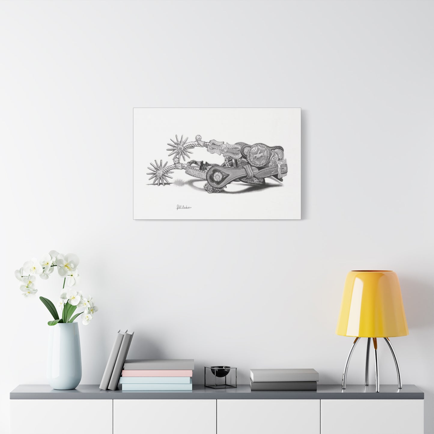 "Spurs " western art on canvas