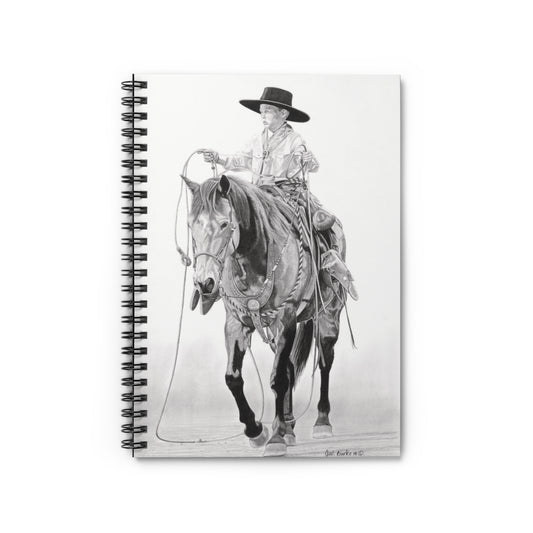 "Young Cowboy"  Espiral Notebook , Journal for Equestrian Lovers, Western Art Gift, Cowpoke Writing Pad, [...]