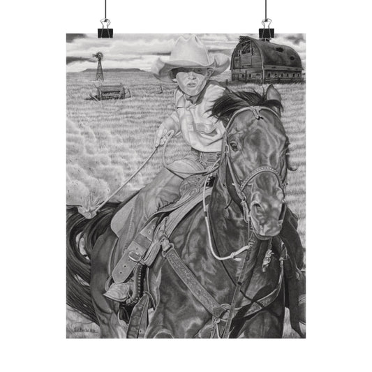 Art Poster, Western Home Decor, Country Wall Art, Horse Lovers Gift, Vintage Ranch Print