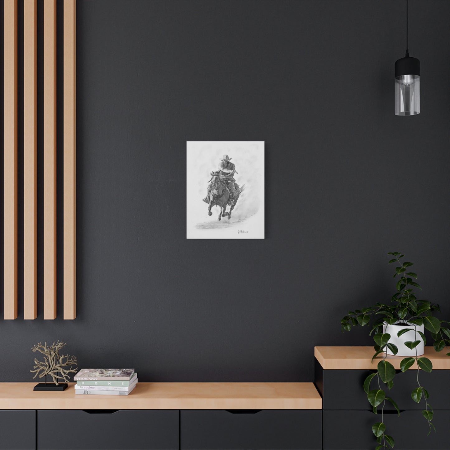 "Bandit " Western art on canvas