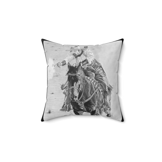 "Wild Bill Rides Again"  Cowboy Decor Pillow, Western Home Accent, Farmhouse Throw Pillow, Gift for Horse Lovers, Country Style Cushion