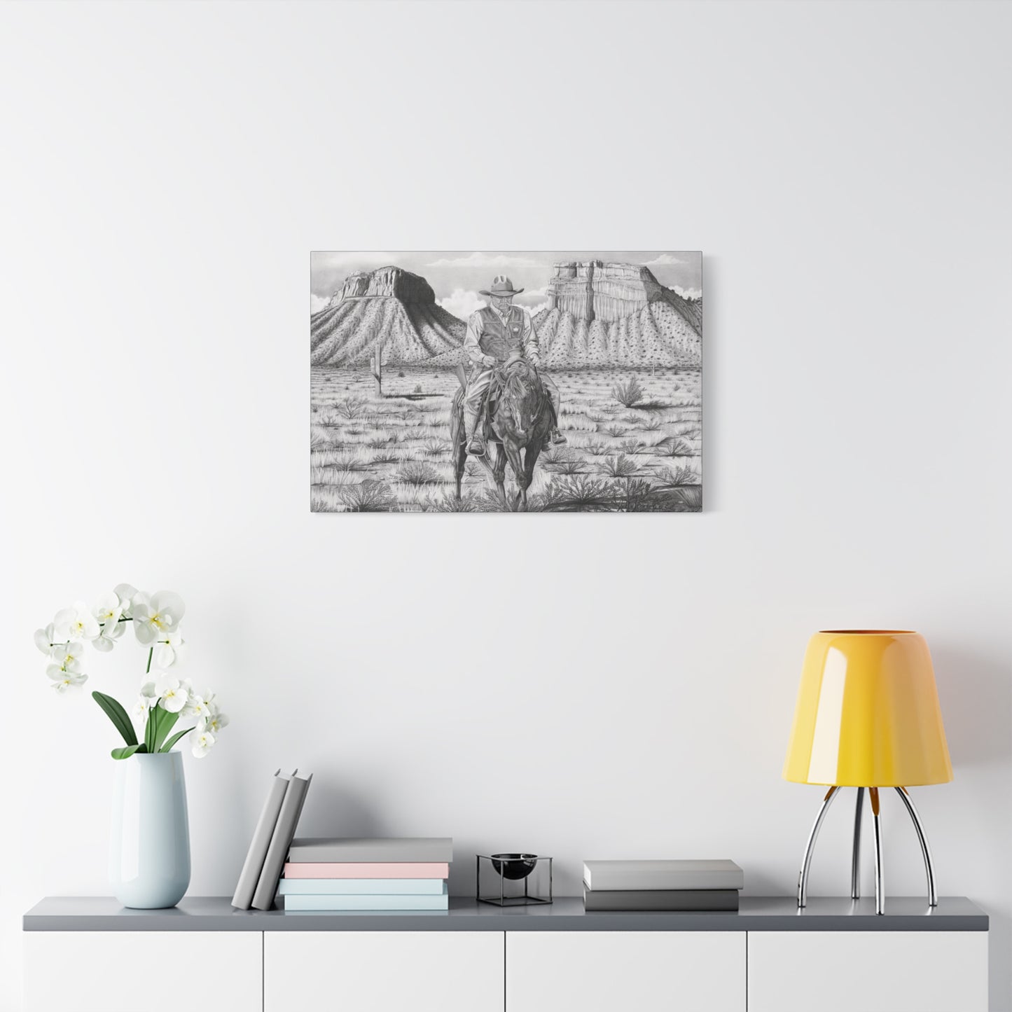 western art on canvas, home decor, farmhouse