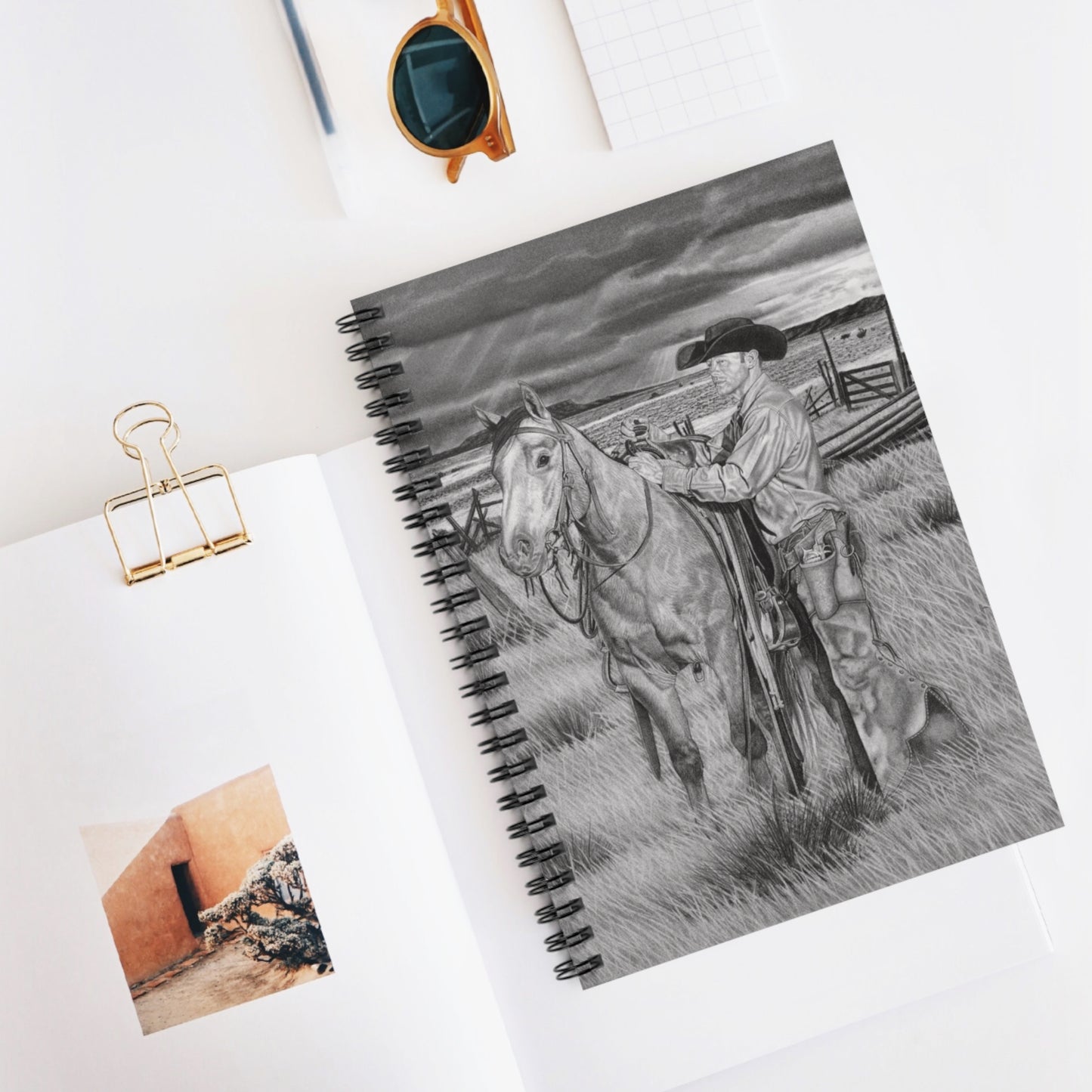 Spiral Notebook, Capturing the Spirit of the West, Journal for Equestrian Lovers, Western Art Gift, Cowpoke Writing Pad