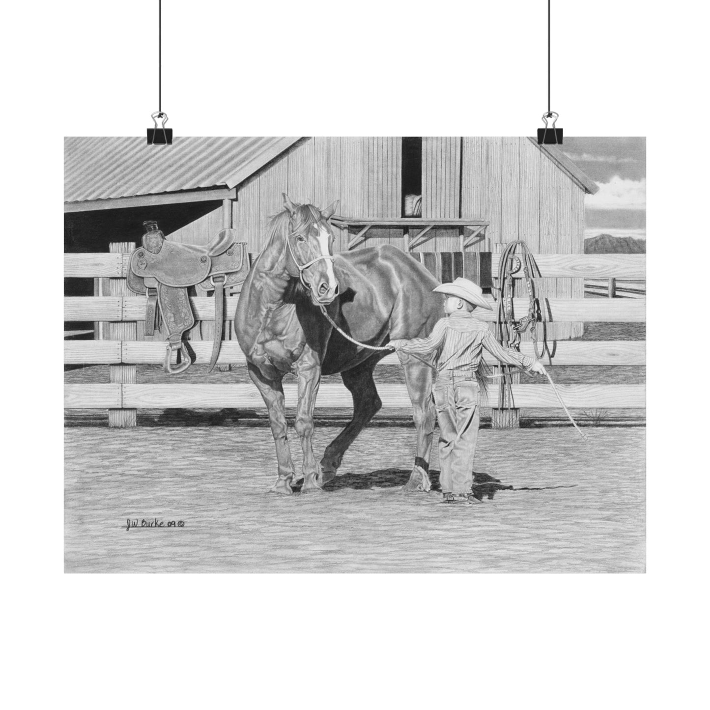 Art Print | Western Decor | Framed Wall Art, Matte Horizontal Posters, Country Home, Gift for Horse Lovers