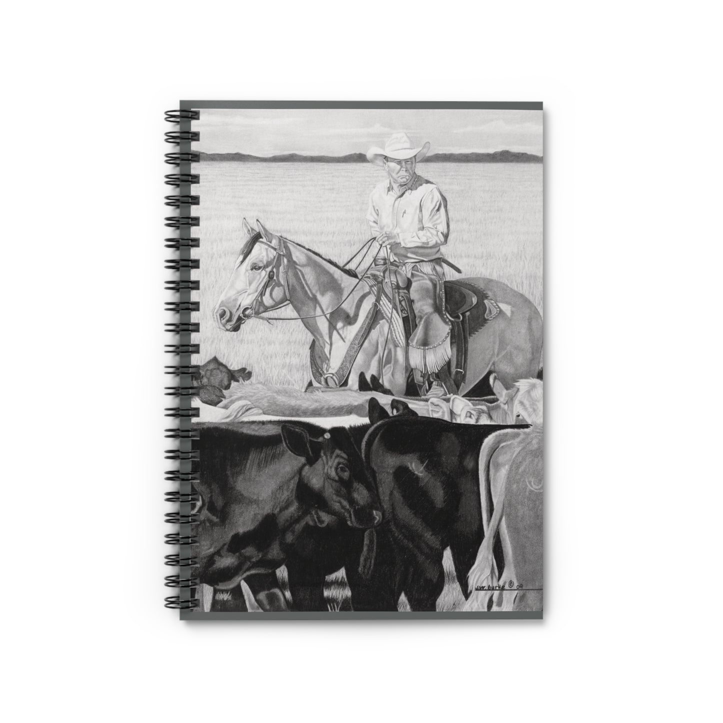 Spiral Notebook Capturing the Spirit of the West, Journal for Equestrian Lovers, Western Art Gift, Cowpoke Writing Pad