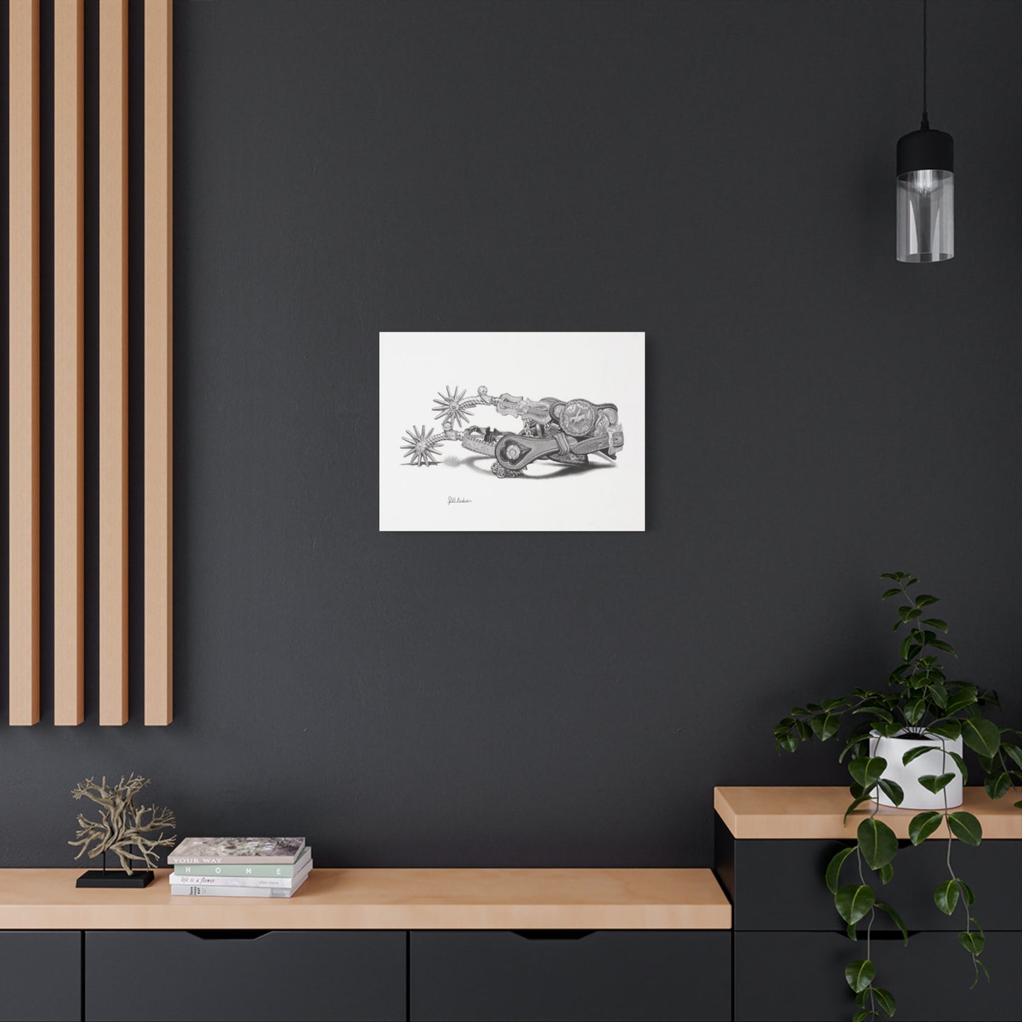 "Spurs " western art on canvas