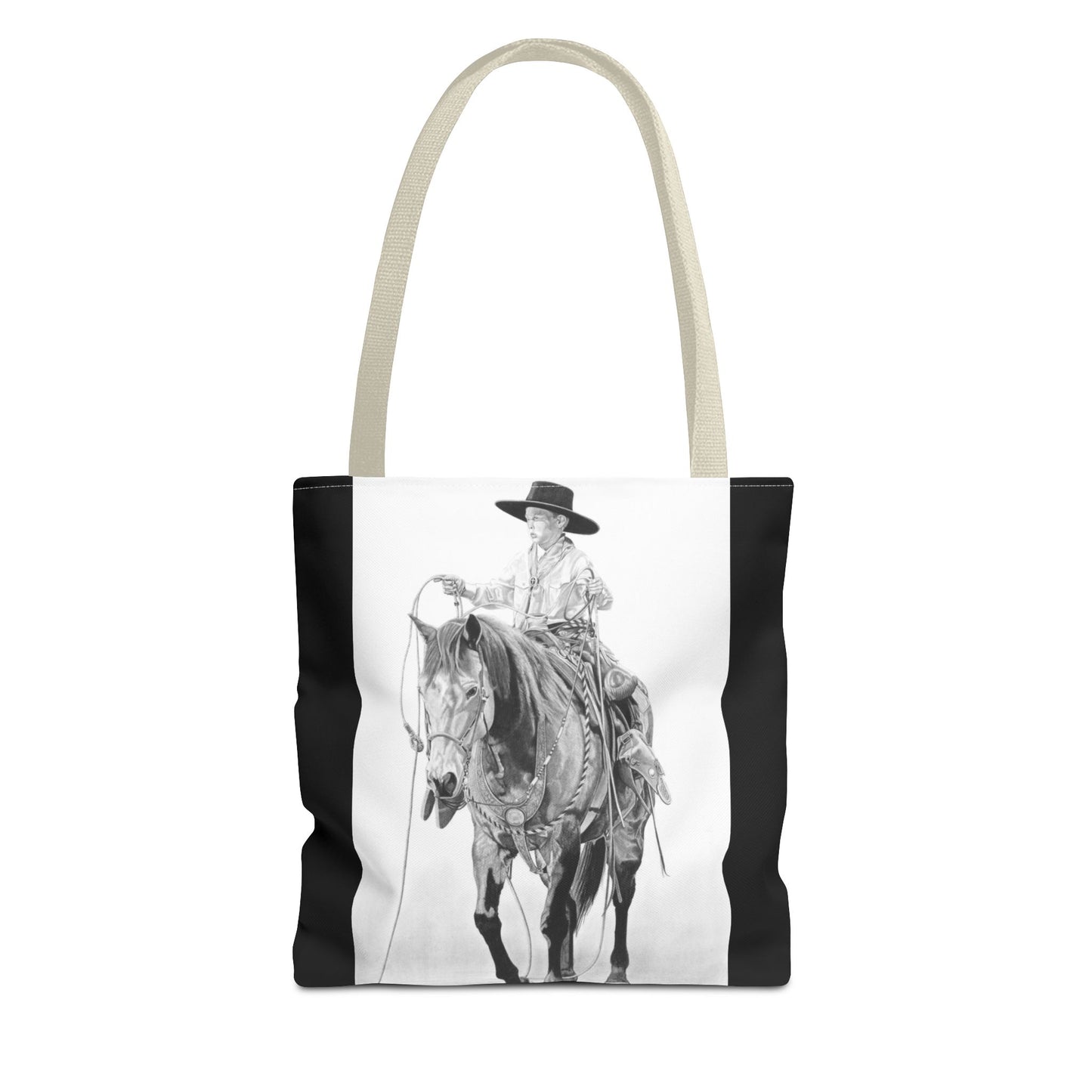 "Young Cowboy " Tote Bag, Western Style Shopping Tote, Equestrian Gift, Farmhouse Decor, Horse Lover Accessory