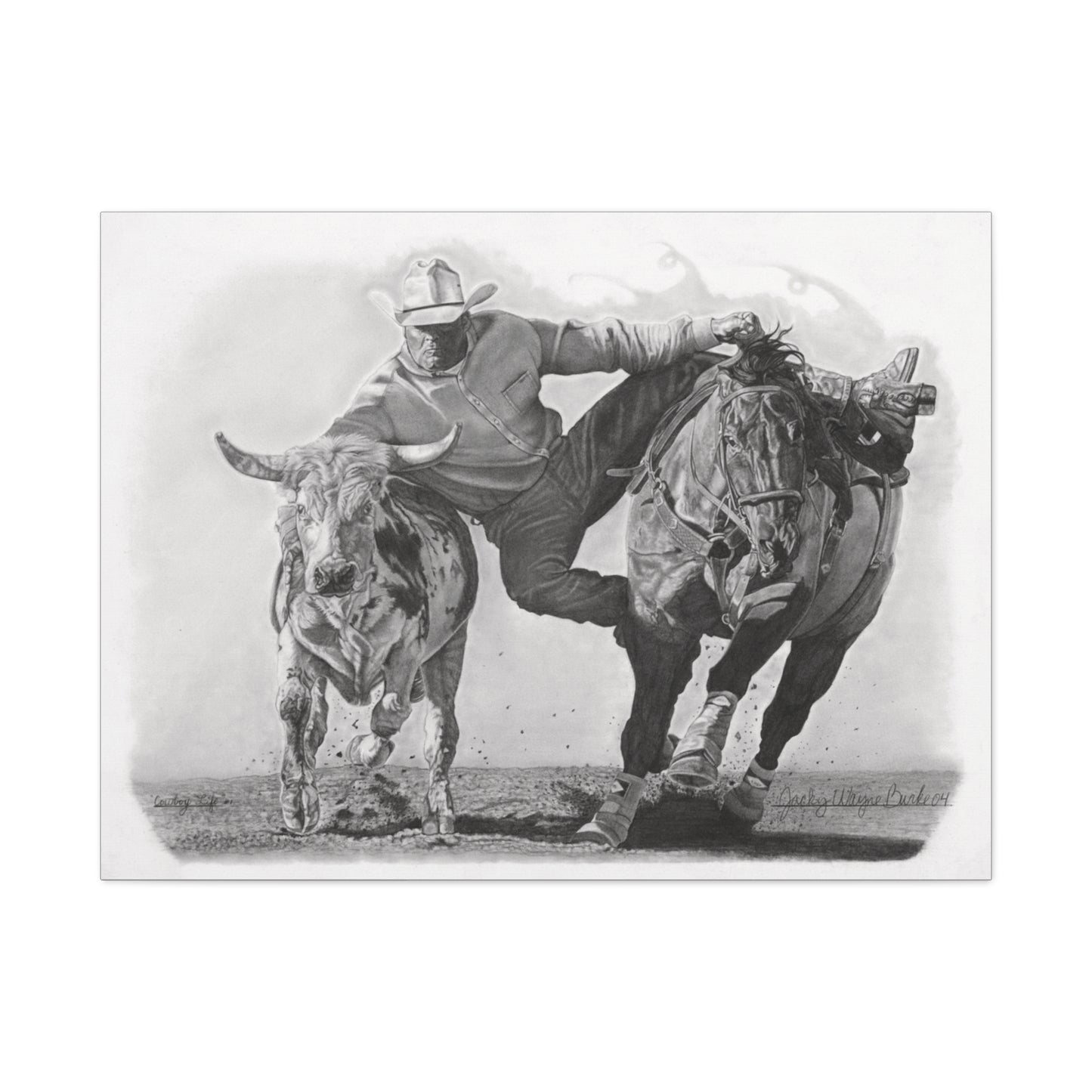 "Cowboy Life # 1 " western art on canvas.