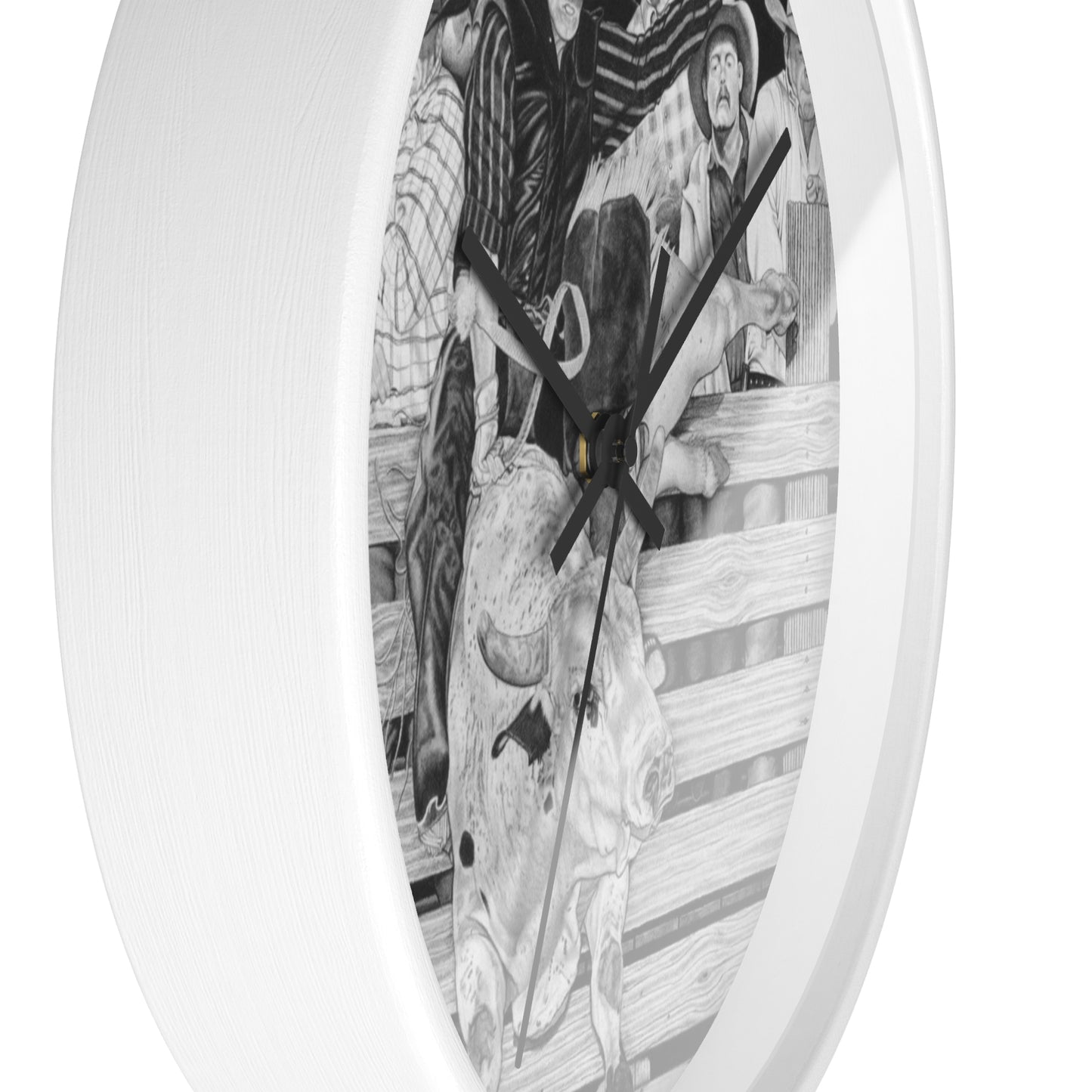 Wall Clock, Vintage Farmhouse Decor, Western Theme Timepiece, Country Home Accent, Horse Lover Gift, Unique Wall Art