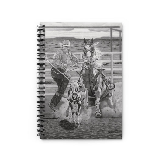 "Stone Cold Throw"  Espiral Notebook - Capturing the Spirit of the West, Journal for Equestrian Lovers, Western Art Gift, Cowpoke Writing Pad, [...]