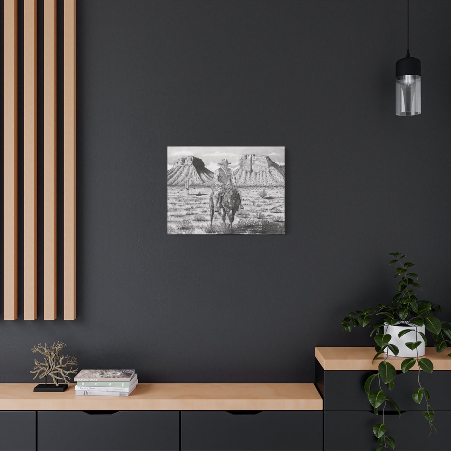 western art on canvas, home decor, farmhouse