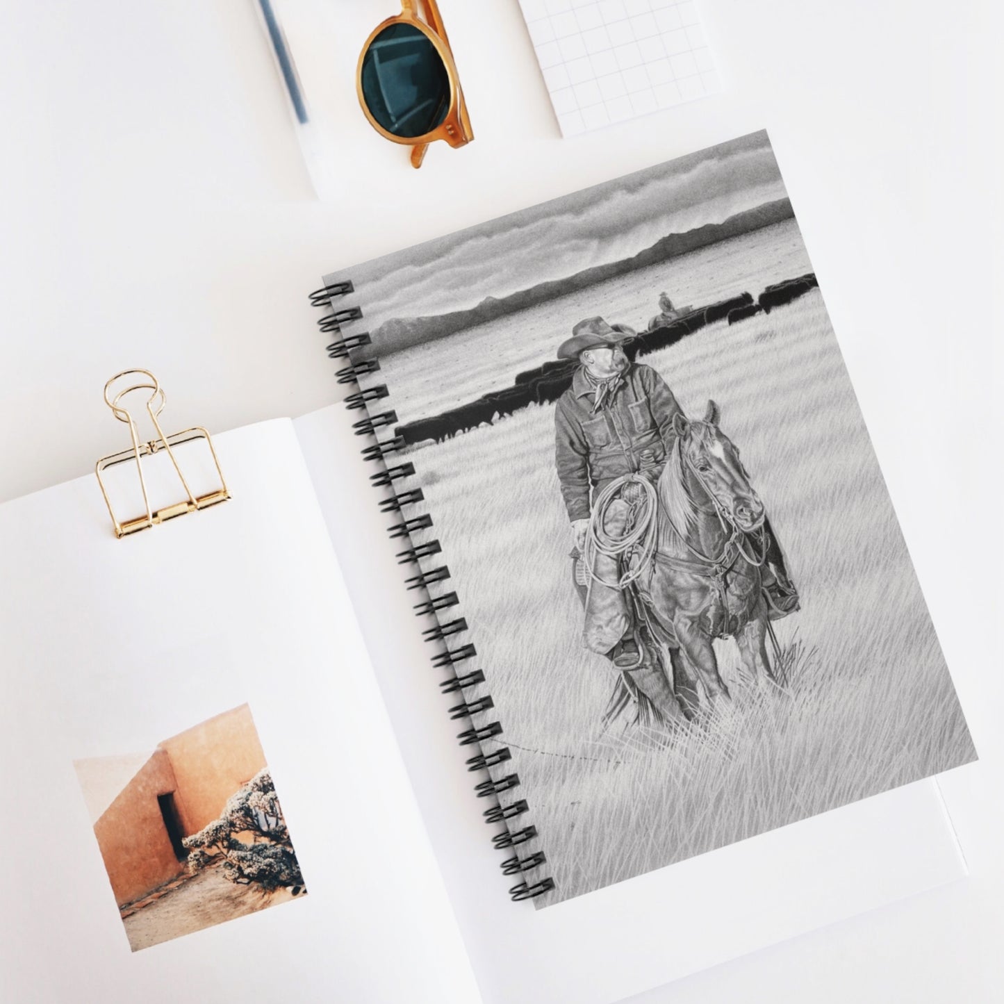 Spiral Notebook, Capturing the Spirit of the West, Journal for Equestrian Lovers, Western Art Gift, Cowpoke Writing Pad