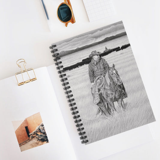 Spiral Notebook, Capturing the Spirit of the West, Journal for Equestrian Lovers, Western Art Gift, Cowpoke Writing Pad
