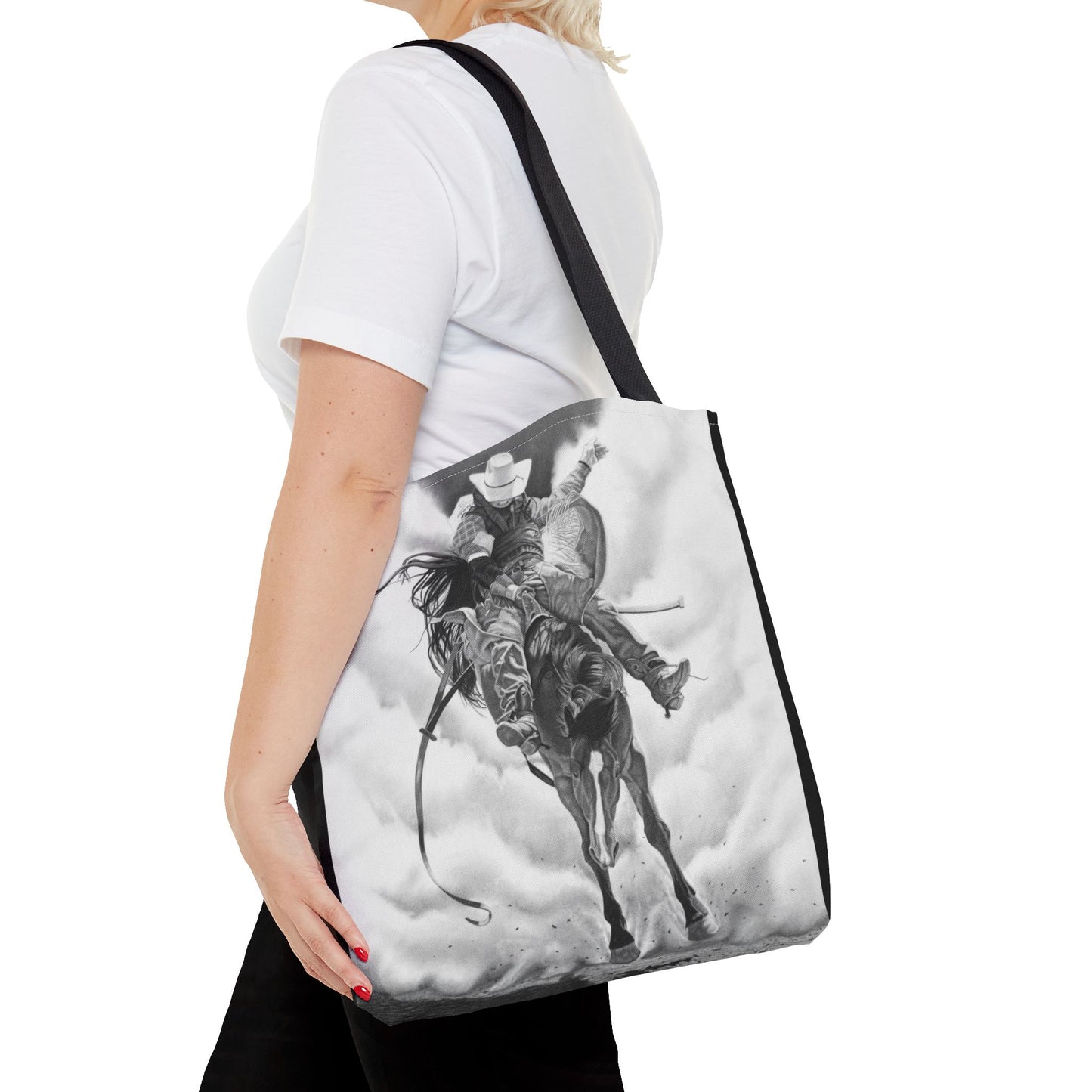 "Storm a Brewing"  Tote Bag, Western Style Shopping Tote, Equestrian Gift, Farmhouse Decor, Horse Lover Accessory